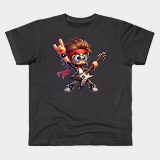 Cute Rockstar Illustration Kids T-Shirt